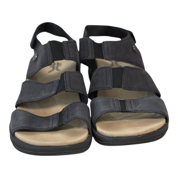 KURU Coda Muse Sandals Shoes Womens Size 9 Jet Black Strappy Comfort Walking - Picture 3 of 11